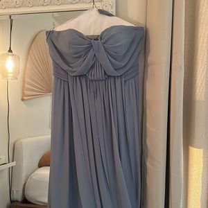 Birds Grey Grace Convertible Dress - Dusty Blue